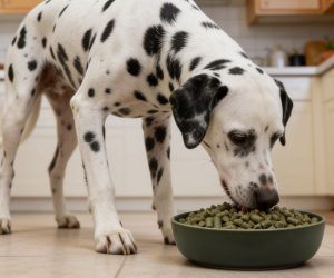 Hund frisst Reico Trockenfutter